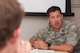 Lt. Col. Kevin Heacock, Neuropsychiatry Branch chief of the Aeromedical Consultation Service, leads discussion on a medical waiver recommendation request case during a branch case review conference October 17. The Neuropsychiatry Branch reviewed 463 cases in 2016 with 80 percent of cases receiving recommendations for medical waivers. (U.S. Air Force photo/John Harrington)