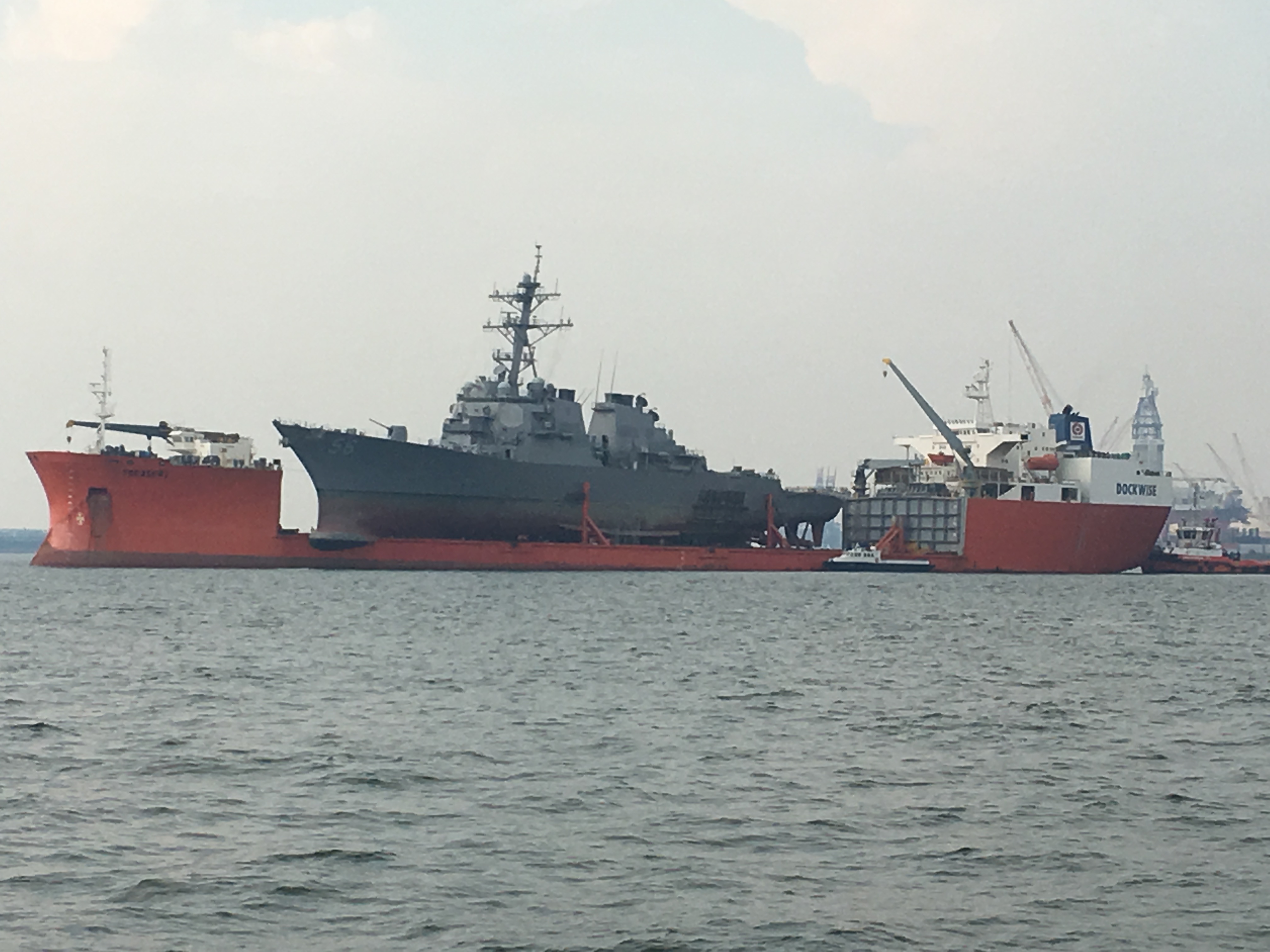 U.S. Navy completes USS John S. McCain transport