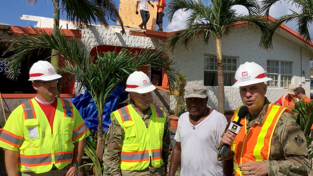Lt. Gen. Todd Semonite discusses the ongoing blue roof mission with Wilmington District and how the federal government is helping citizens get roofs over their heads again on St. Croix, U.S. Virgin Islands. Click to see more...