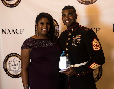 1st TSB Marine receives 2017 NCAAP Military and Service Award