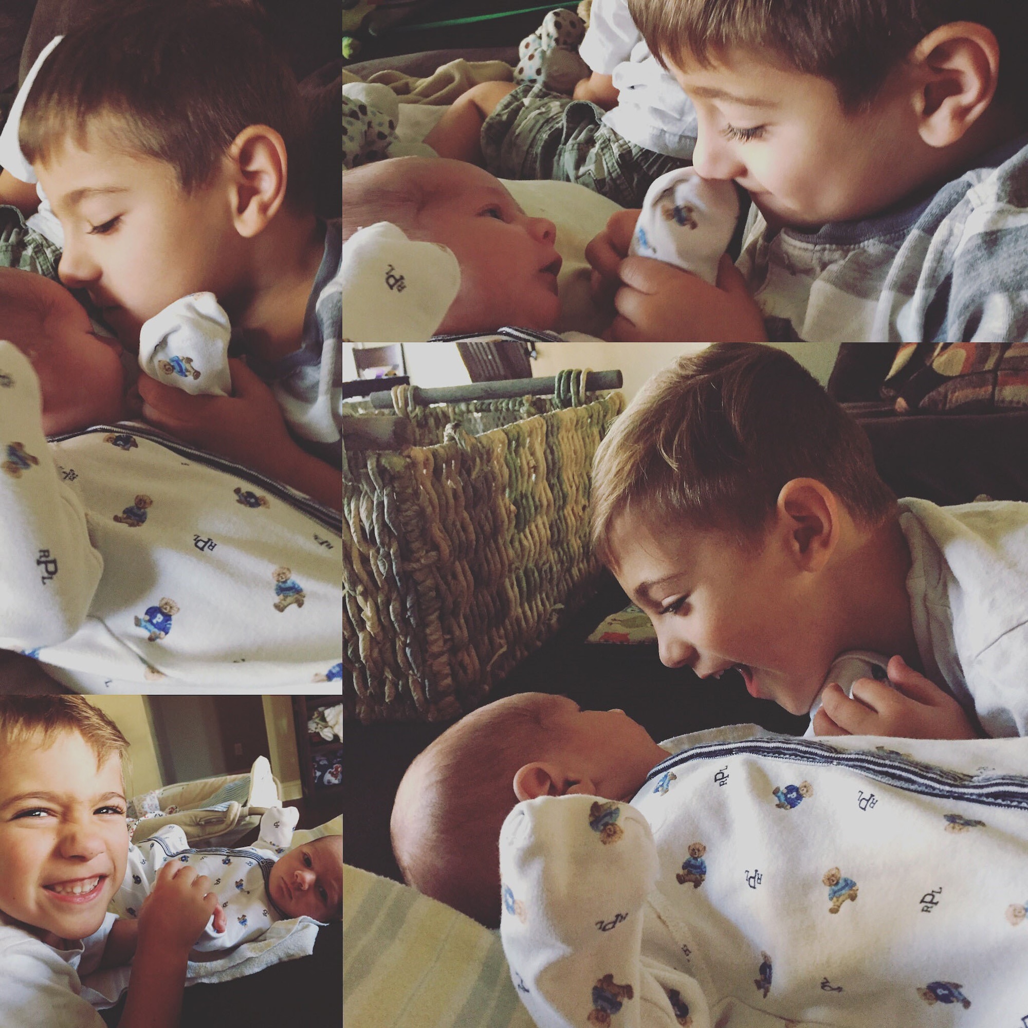 Twins Rocco (top) and Enzo Picariello (Bottom), meet their infant brother, Luciano, for the first time Aug. 12, 2016 at their parents’ last duty station in Montgomery, Alabama. They are the children of Maj. Joseph Picariello, National Security Space Institute assistant course director, and Staff Sgt. Erica Picariello, 21st Space Wing Public Affairs non-commissioned officer in-charge. (U.S. Photo illustration by Staff Sgt Erica Picariello)