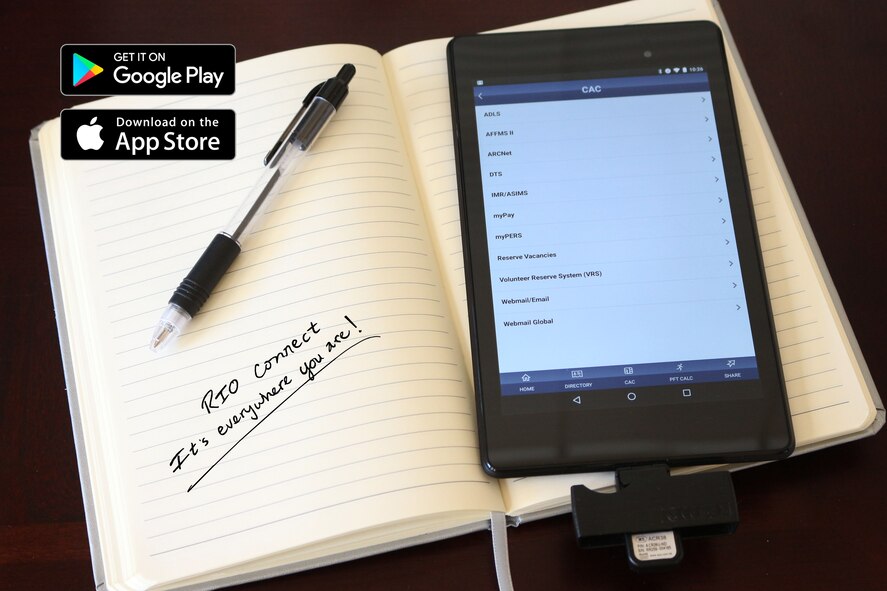 The latest release of the RIO Connect IMA Mobile Wingman app allows Air Force Reservists to use a mobile CAC reader to access secure sites from a mobile device.