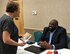 Dr. Preston Rich (right) speaks with Lt. Col. Sheila Wojewodzki, from the 446th Aeromedical Evacuation Squadron, during a break at the 446th Airlift Wing’s Professional Development Seminar at American Lake Conference Center on Sept. 12, 2017. Rich is an adjunct professor at Richland College in Texas. He presented information on several topics, including transformational leadership and emotional intelligence. (U.S Air Force photo by Master Sgt. Minnette Mason)