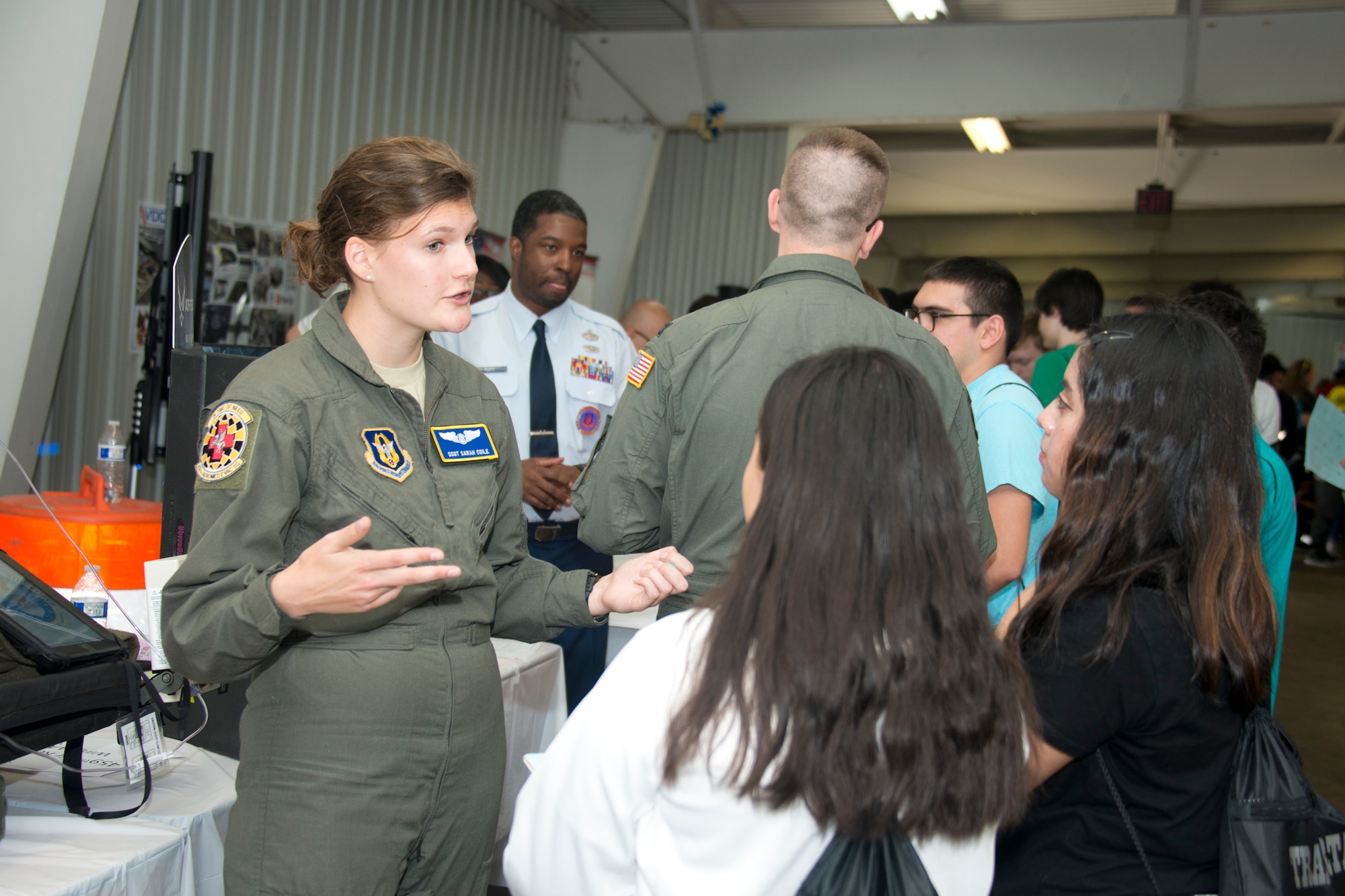 Wing members reach out to more than 1,000 students at career fair