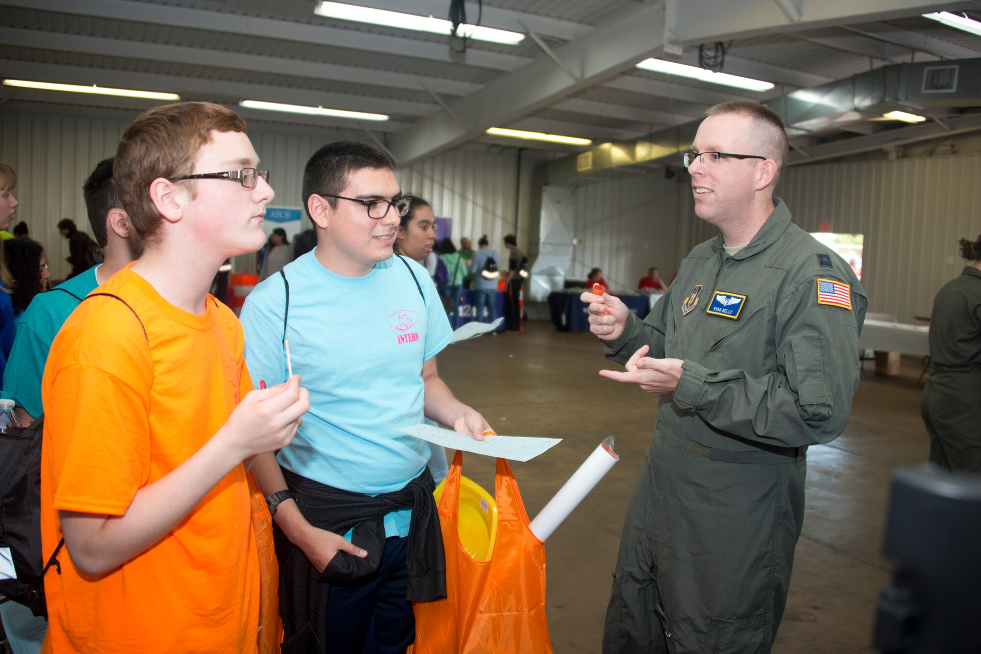 Wing members reach out to more than 1,000 students at career fair