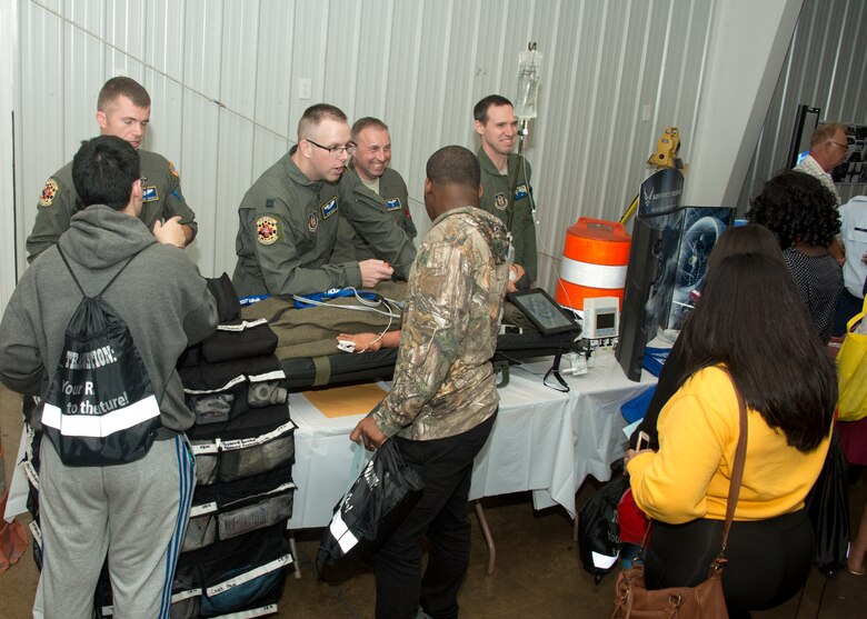 Wing members reach out to more than 1,000 students at career fair