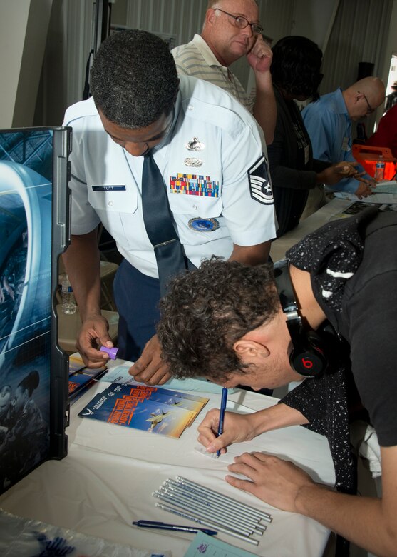 Wing members reach out to more than 1,000 students at career fair