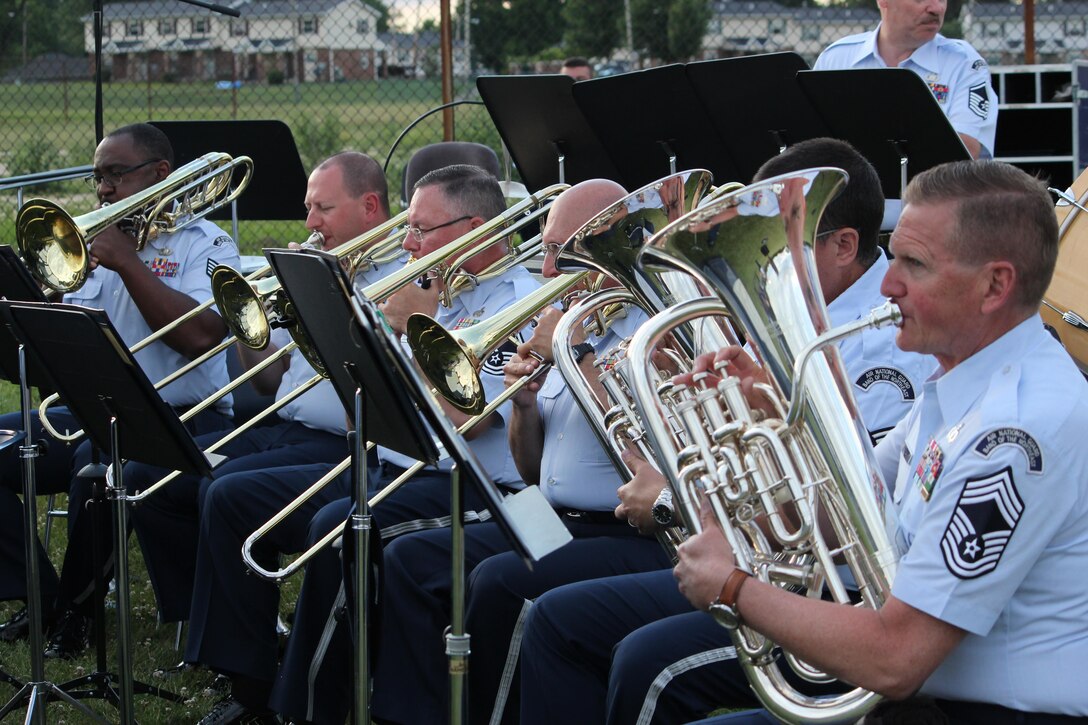 Members of the Air National Guard Band of the Northeast performed a concert at Joy Park, Akron Ohio on 26 June 2017.
  This was one of the band's concerts on our 2017 Summer Music Concert Series titled "Celebrating Great American Cities".  Pictured are members of the trombone and euphonium section.
  (U.S. Air Force Photo/Technical Sgt. Dawn Hoffman)