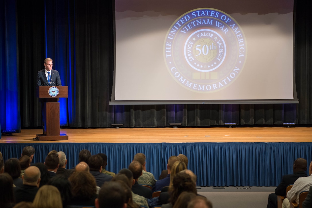 The deputy defense secretary speaks at the Pentagon.