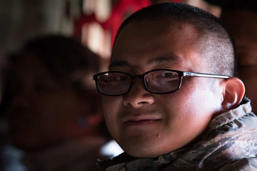 U.S. Air Force Capt. Nam Nguyen, 633rd Medical Operations Squadron internal medicine physician, deploys from Joint Base Langley-Eustis, Va., Oct. 18, 2017.