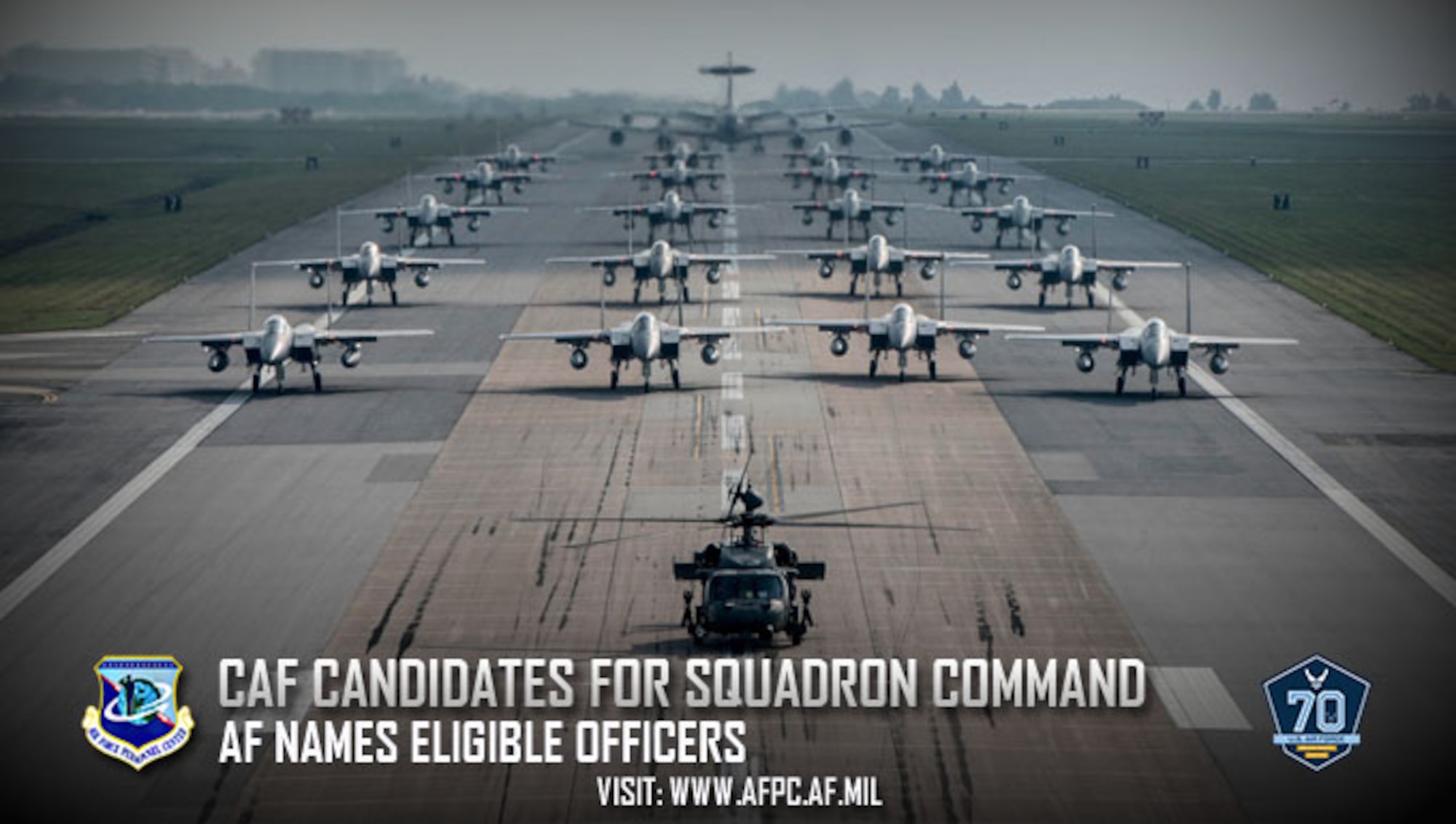 CAF candidates for squadron command; AF names eligible officers