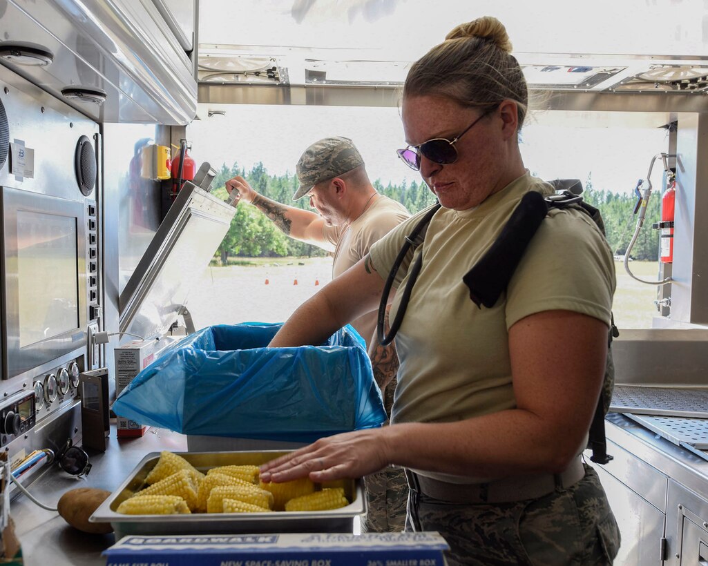 141st Force Support Squadron train at Farragut State Park