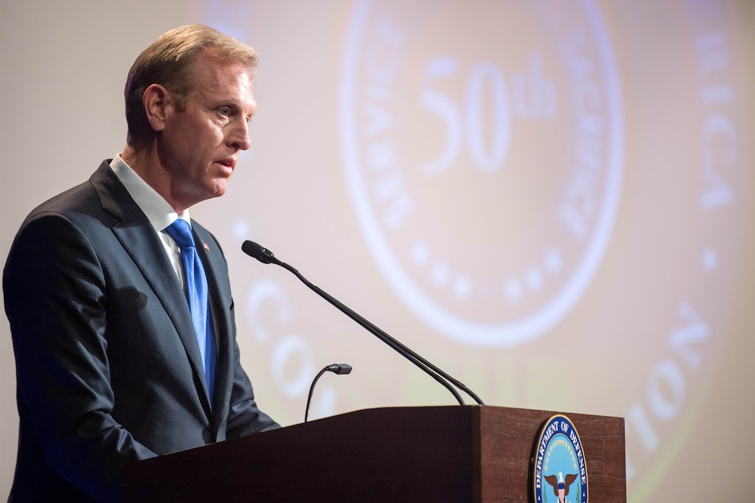 The deputy defense secretary speaks at the Pentagon.