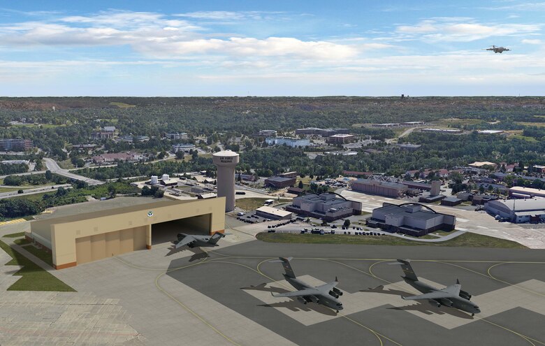 A rendering shows how the Pittsburgh Air Force Reserve Station will look when completed.