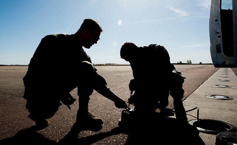 The 5th Civil Engineer Squadron electrical systems Airmen are responsible for maintaining all electrical systems on base, including airfield lighting systems, lighting protection systems and fire alarm systems.