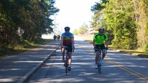 Marines ride their bikes during 2nd Marine Logistics Group’s unit bike ride at Camp Lejeune, N.C. Oct. 18, 2017. The bike ride afforded participants the opportunity to come together and strengthen unit cohesion and camaraderie. The Participants are with 2nd Marine Logistics Group. (U.S. Marine Corps photo by Pfc. Nicholas Guevara)
