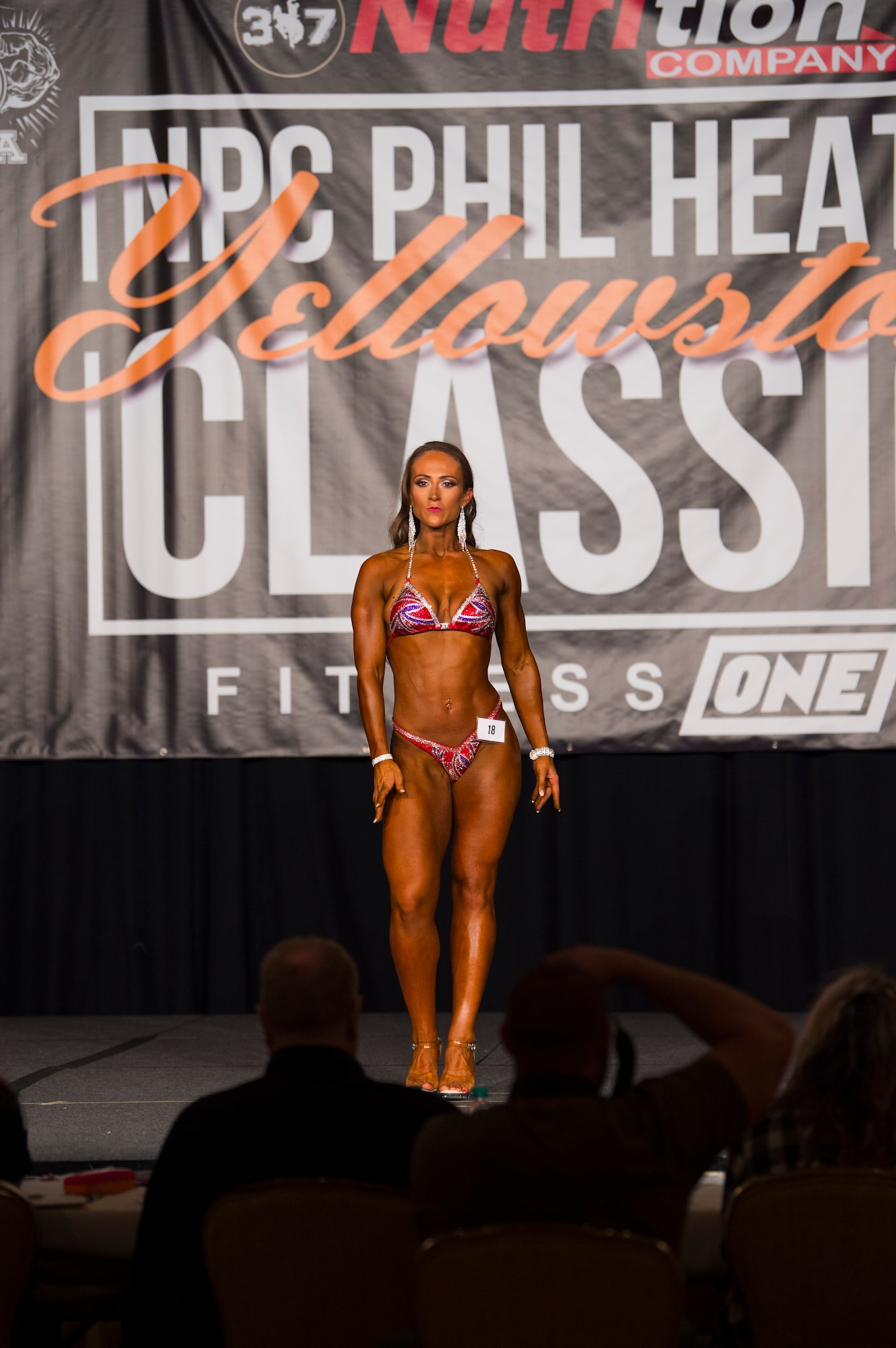 Talbot competing in bodybuilding competition