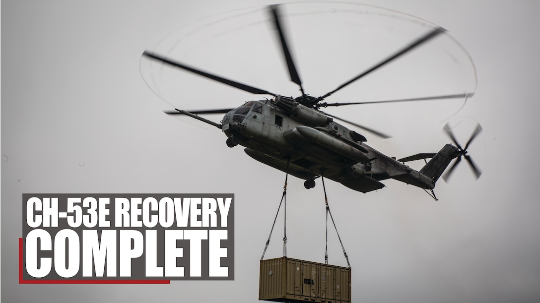MARINE CORPS BASE CAMP BUTLER, Okinawa, Japan – Yesterday III Marine Expeditionary Force and Marine Corps Installations Pacific completed the process of removing the CH-53E Super Stallion that conducted an emergency landing on Okinawa, Japan. Our Marines worked closely with local officials and Japanese police to remove the debris and clear all military equipment from the site before 9:00 pm. The Marines plan to return to the site next week to conduct a walk-through to ensure nothing was missed during the deteriorating weather conditions caused by the pending Typhoon Lan.