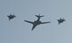 U.S. Air Force B-1s conduct flyover during Seoul ADEX