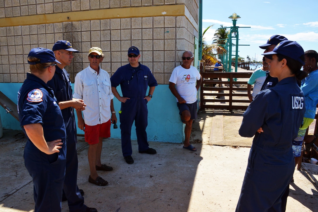 Officials discuss the damage left behind after Hurricane Maria.