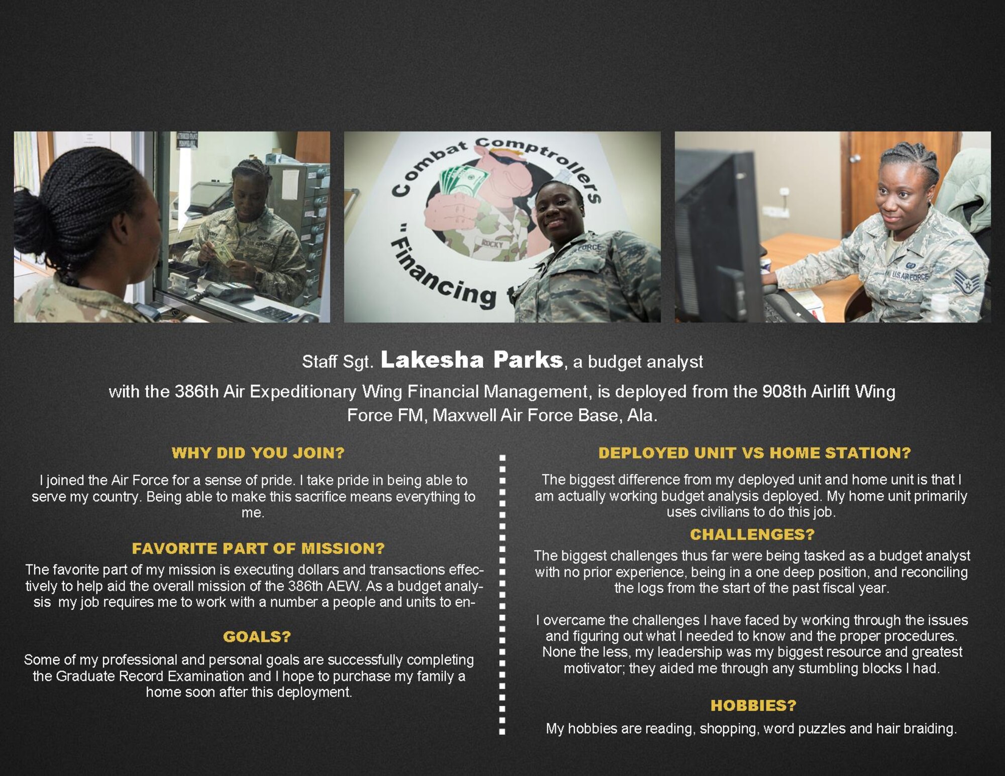 The Rock Solid Warrior program is a way to recognize and spotlight the Airmen of the 386th Air Expeditionary Wing for their positive impact and commitment to the mission.