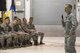 Maj. Gen. Randall A. Ogden, 4th Air Force commander, speaks to 445th Airlift Wing Airmen during an all call Sept. 9, 2017.