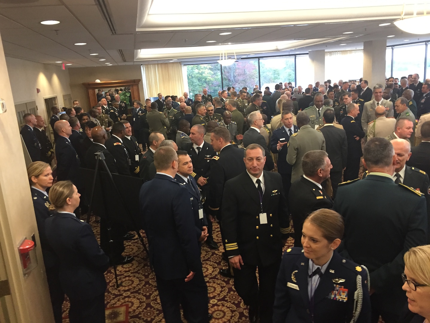 Chiefs of defense gather at Fort Belvoir, Va., for the Counter Violent Extremism Conference hosted by Marine Corps Gen. Joe Dunford.