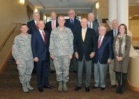U.S. Air Force Gen. John Hyten, Commander of U.S. Strategic Command (USSTRATCOM), meets with members of the Strategic Command Consultation Committee (SCC) at Offutt Air Force Base, Neb., Oct. 24, 2017. USSTRATCOM hosts biannual meetings to update SCC members on command activities, issues and priorities. The SCC is comprised of senior business and community leaders who partner with USSTRATCOM on command initiatives, such as the Omaha Trophy award. One of nine DOD unified combatant commands, USSTRATCOM has global responsibilities assigned through the Unified Command Plan that include strategic deterrence, space operations, cyberspace operations, joint electronic warfare, global strike, missile defense and intelligence.