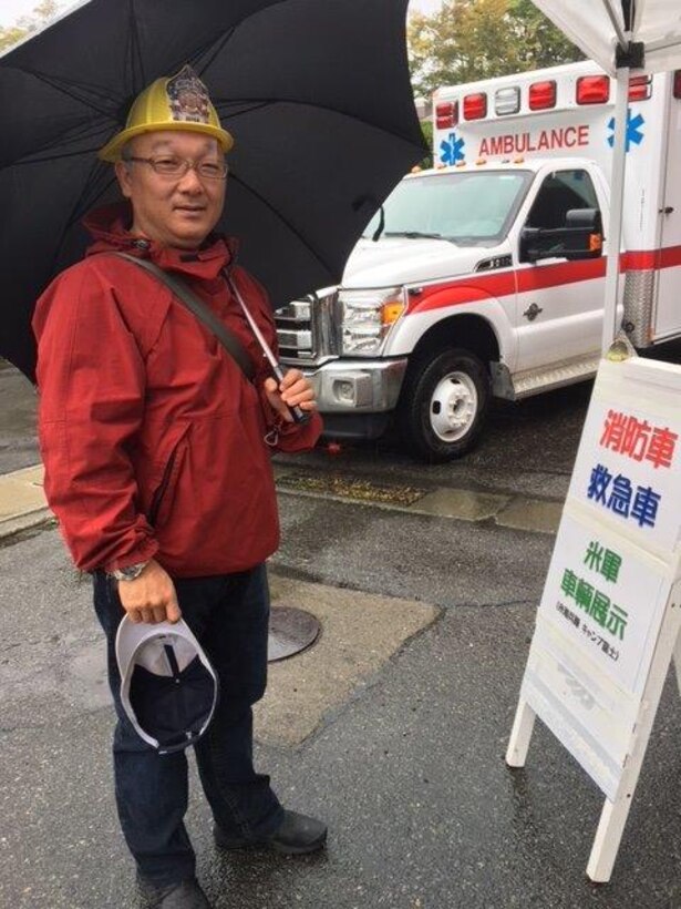 "On Sunday 15 October CATC fire engine and ambulance were displayed at the Yamanakako volunteer festival, and the vehicles were the center of attention for the young children of Yamanaka village, Yamanashi Pref.  Special thanks to CATC fire department crew for their support and Mr. Takamura and Mr. Osada from Yamanaka Village Hall".