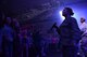 Airman 1st Class Aliyah Richling, right, a vocalist with the Heartland of America Band’s Raptor ensemble, right, pauses while singing with high schoolers at Sioux Center High School in Sioux Center, Iowa, Oct. 13, 2017. The ensemble partnered with local recruiters to reach high school students with the Air Force mission on the tour.
