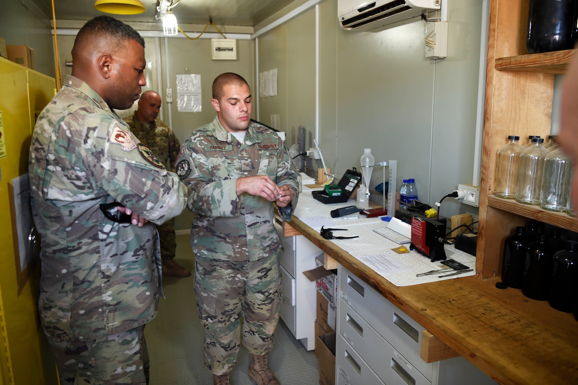 3rd AF commander is briefed on fuels testing procedures