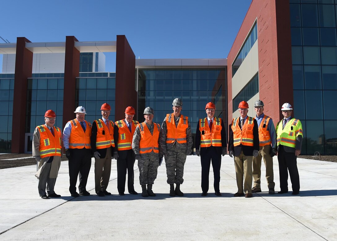 U.S. Air Force Gen. John Hyten (center right), commander of U.S. Strategic Command (USSTRATCOM), command leaders and members of the Strategic Command Consultation Committee (SCC) receive updates on the construction progress of USSTRATCOM’s new command and control facility during a tour on Oct. 24, 2017. USSTRATCOM hosts biannual meetings to update SCC members on command activities, issues and priorities. The SCC is comprised of senior business and community leaders who partner with USSTRATCOM on command initiatives, such as the Omaha Trophy award. One of nine DOD unified combatant commands, USSTRATCOM has global responsibilities assigned through the Unified Command Plan that include strategic deterrence, space operations, cyberspace operations, joint electronic warfare, global strike, missile defense and intelligence.

Additional photos available at https://www.flickr.com/photos/usstratcom/albums/72157661876397348
