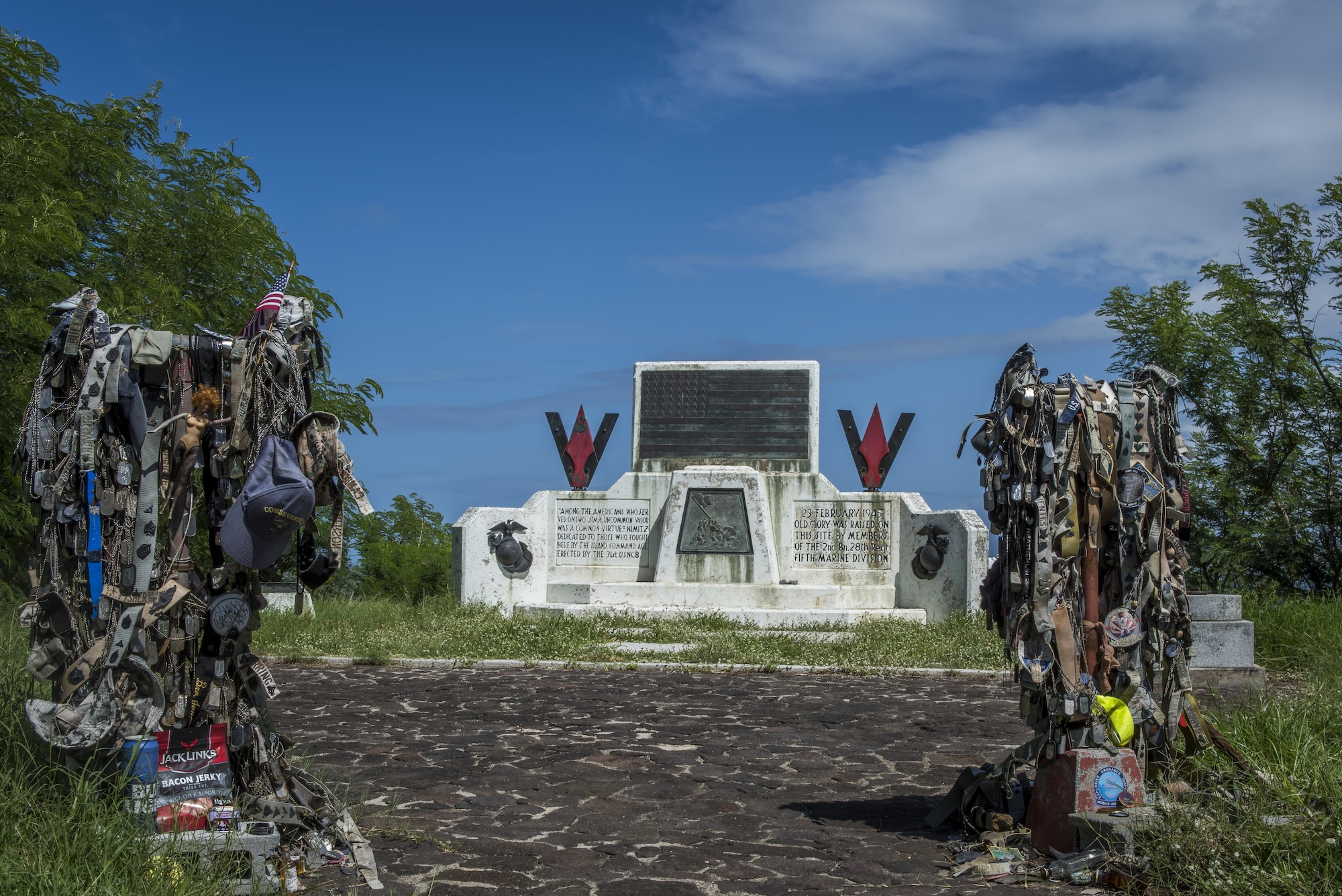 The Marine memorial atop Mt. Suribachi, Oct. 17, 2017, at Iwo To, Japan.