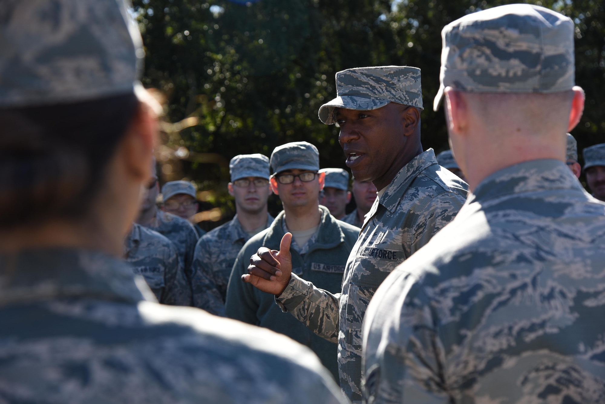 CMSAF Kaleth O. Wright Tours Keesler AFB