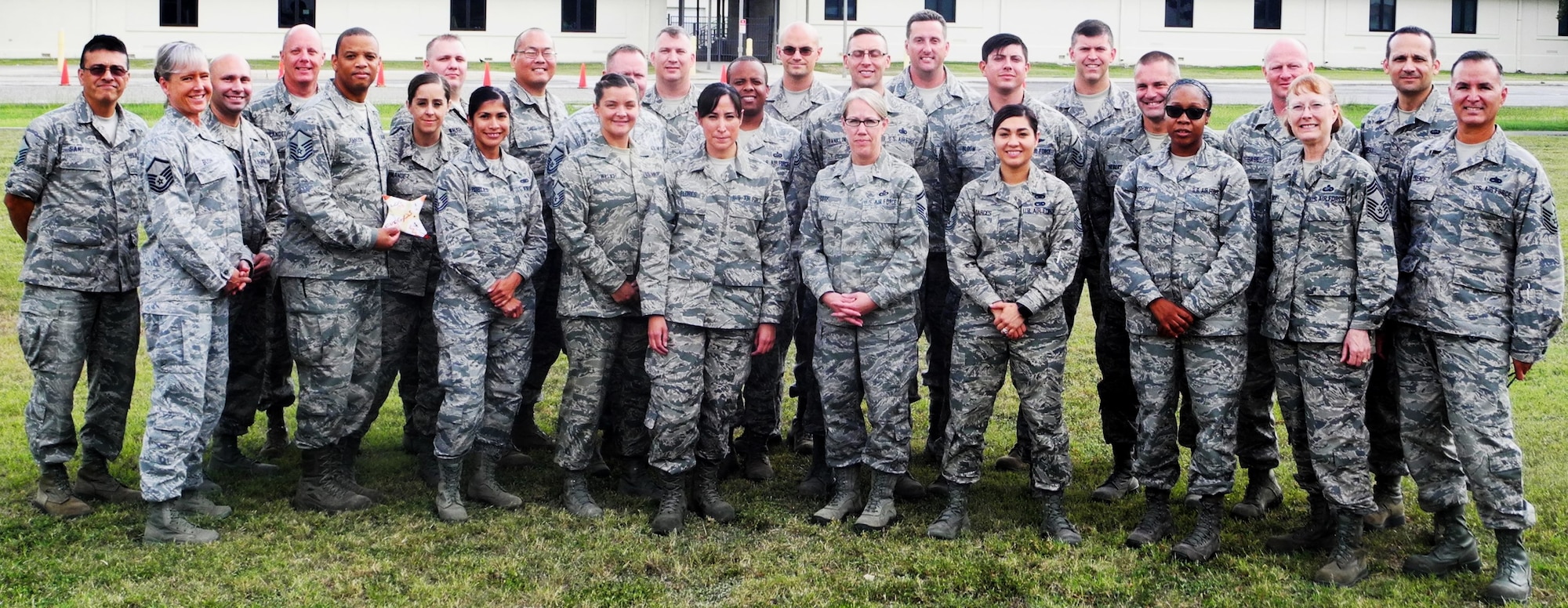 Reserve senior noncommissioned officers attending the 340th Flying Training Group-hosted Air Force Reserve Command senior NCO leadership course