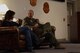 Col. Ryan, 732nd Operations Group commander and his wife Aimee, sit together to share two different perspectives of Ryan’s battle with cancer during a Storytellers event in the Creech auditorium, October 18, 2017. Ryan and Aimee explained they each had their own methods of coping after Ryan was diagnosed with Leukemia. (U.S. Air Force photo/Airman 1st Class Haley Stevens)