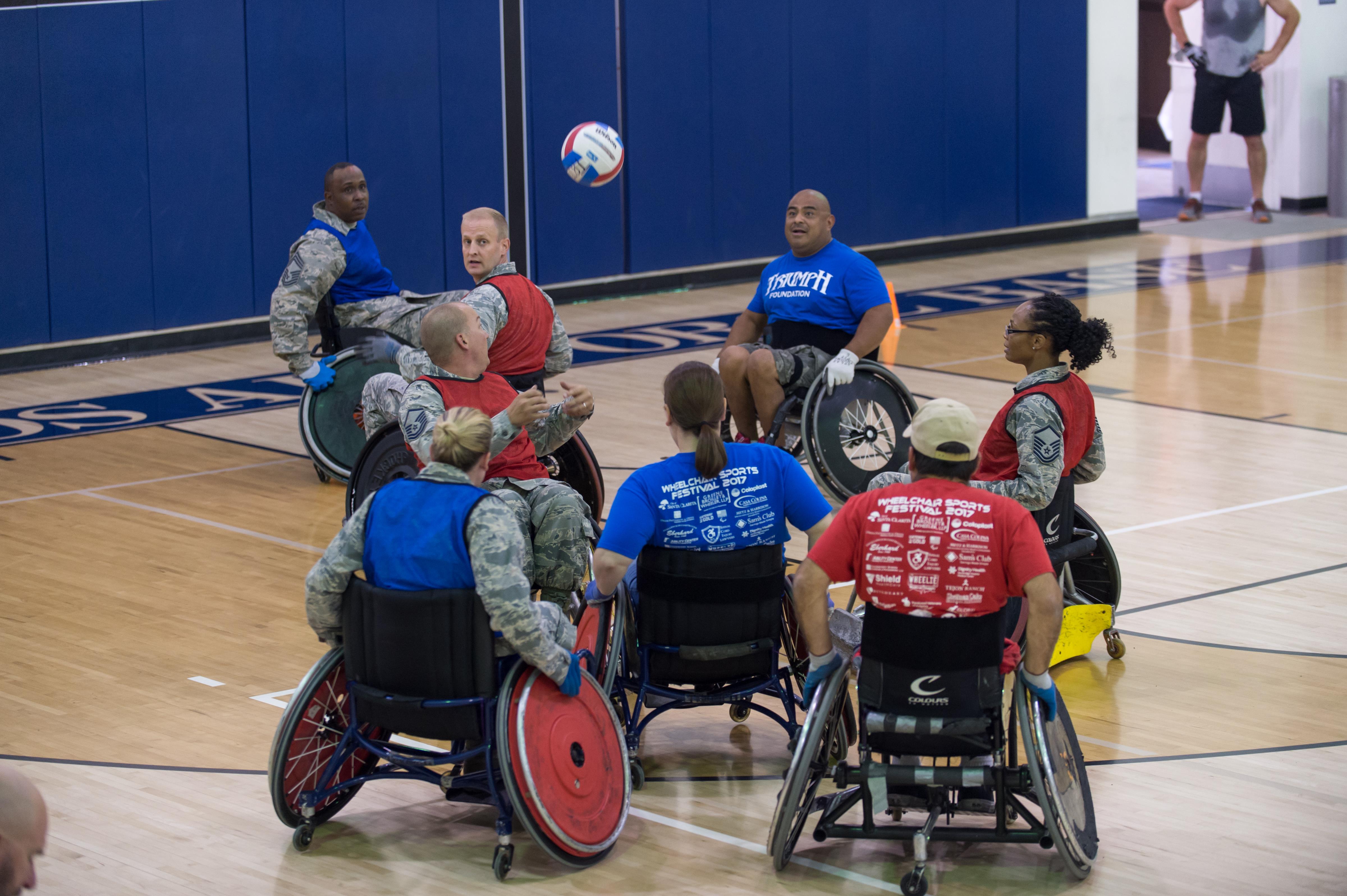 Airmen Wheelchair Rugby Players Clash For National Disability Employment Awareness Month Edwards Air Force Base News