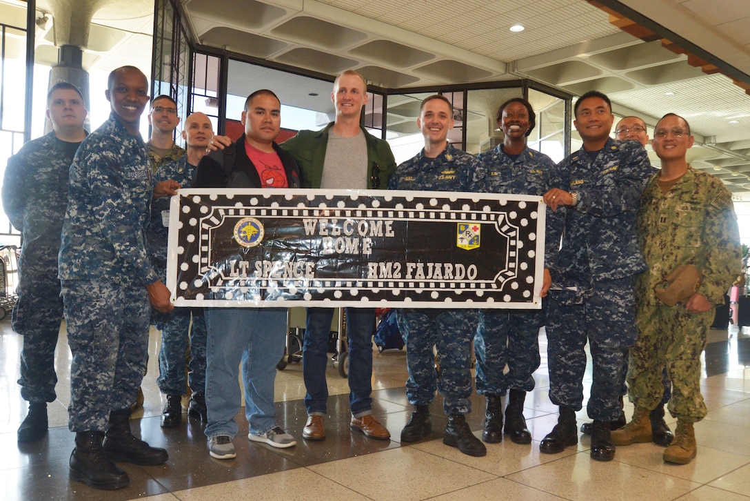 Sailors return home after deployment.