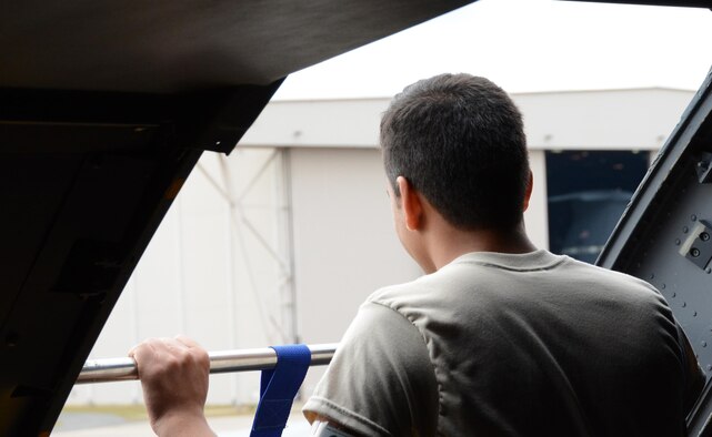 The Westover Training and Development Flight's future Airmen take a tour of a C-5M Super Galaxy.