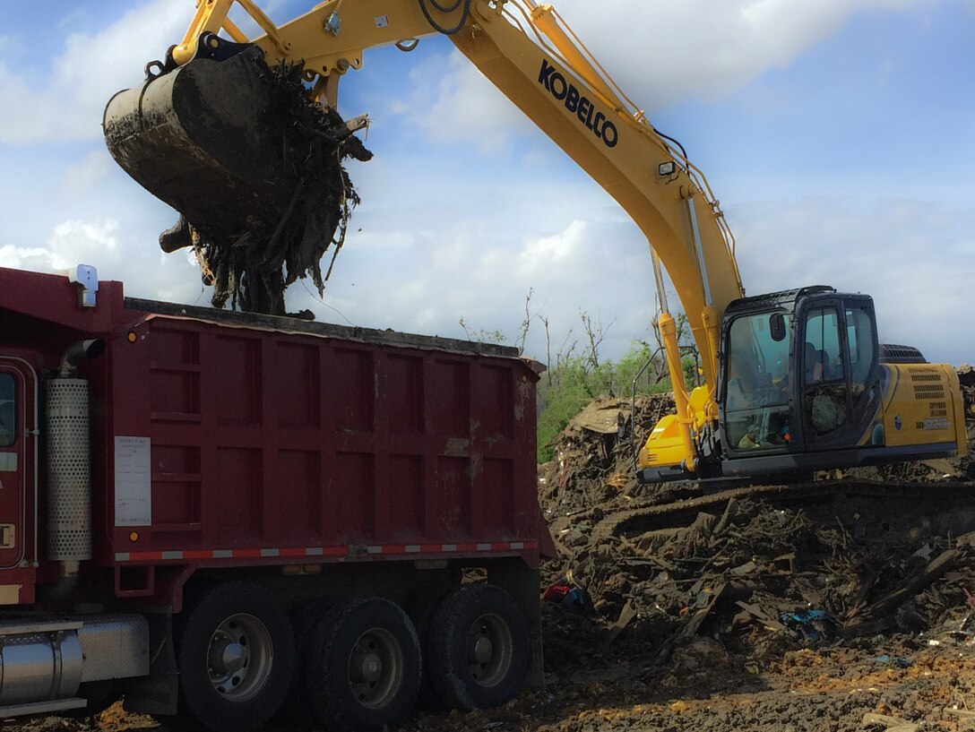 U.S. Army Corps of Engineers debris removal teams, in coordination with FEMA, are actively conducting debris removal operations in Toa Baja, San Juan, Puerto Rico, on October 26, 2017.(U.S. Army Photo by Jasmine Smith.)