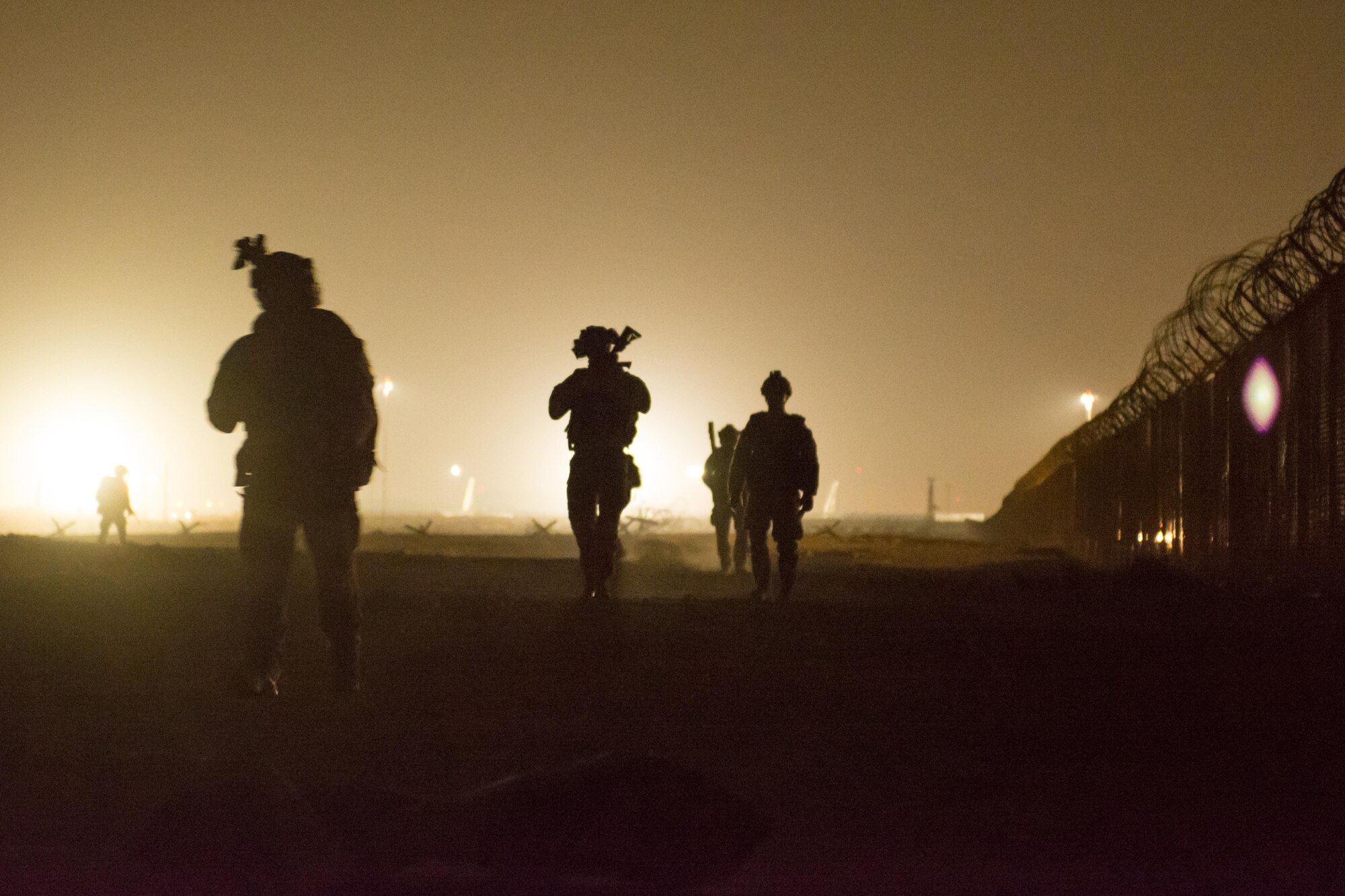 EOD technicians conduct night counter-IED training