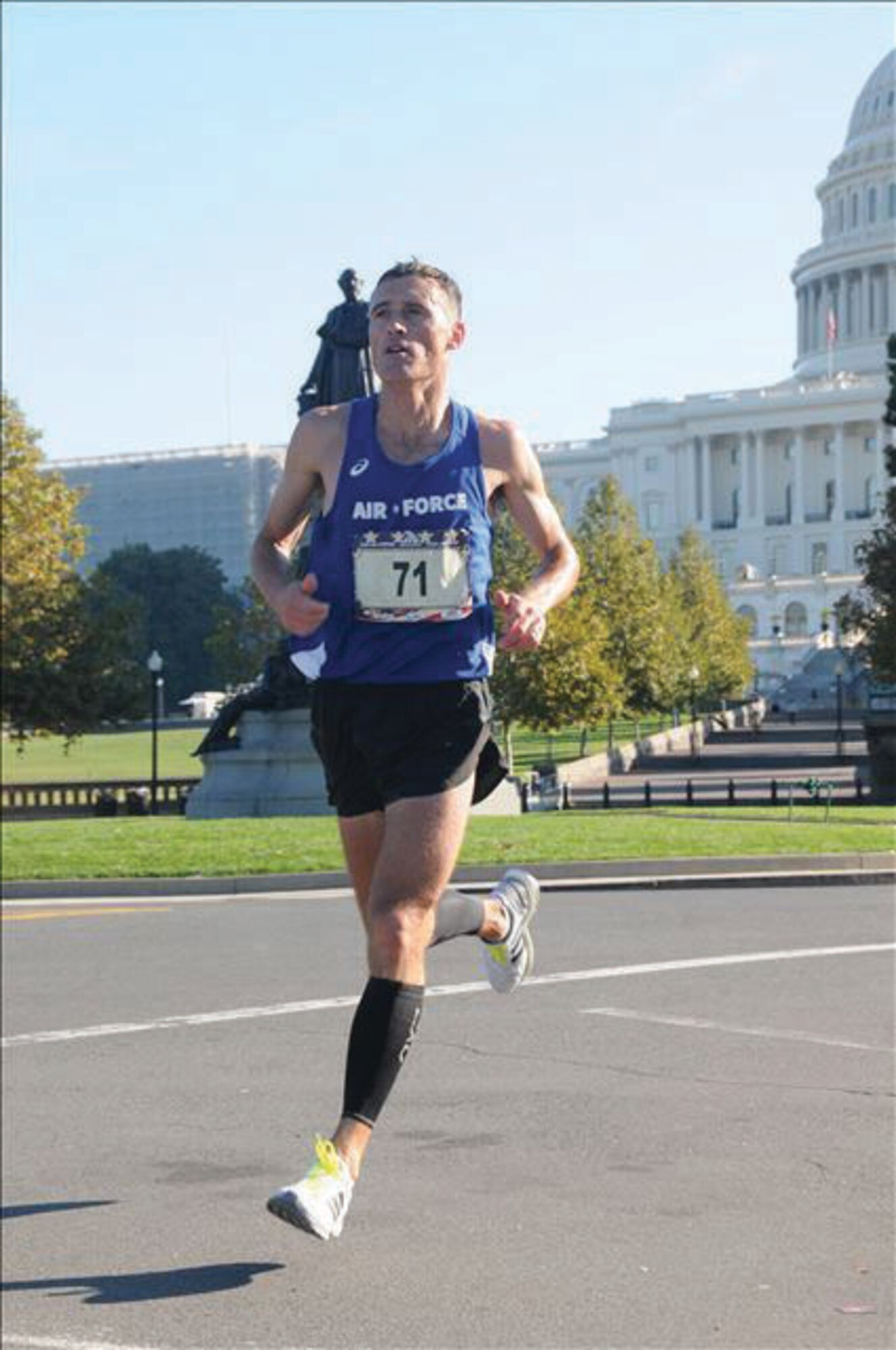 Capt. Kristopher Houghton of the 377th Air Base Wing Judge Advocate General office was a member of the Air Force Marathon Team and brought home the first-place finish for the Armed Forces Marathon Championship with a time of 2:28:28.
