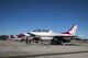 Noelani Mathews, multimedia journalist, and Lt. Col. Kevin Walsh, U.S. Air Force Thunderbird pilot No. 7, sit in the cockpit before her media flight in an F-16D Fighting Falcon, Oct. 27, 2017, at Moody Air Force Base, Ga. The Thunderbirds, based out of Nellis Air Force Base, Nev., are the Air Force’s premier aerial demonstration team, performing at air shows and special events worldwide. (U.S. Air Force photo by Senior Airman Janiqua P. Robinson)