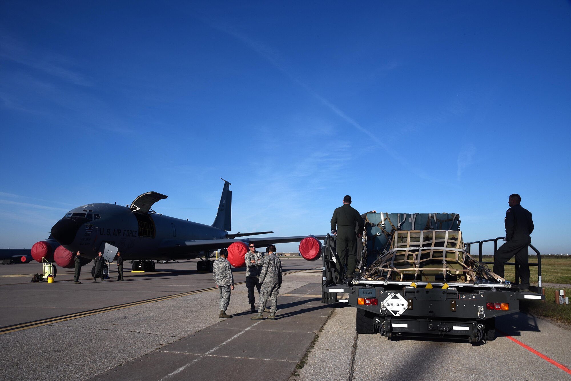 McConnell Airmen on flight line
