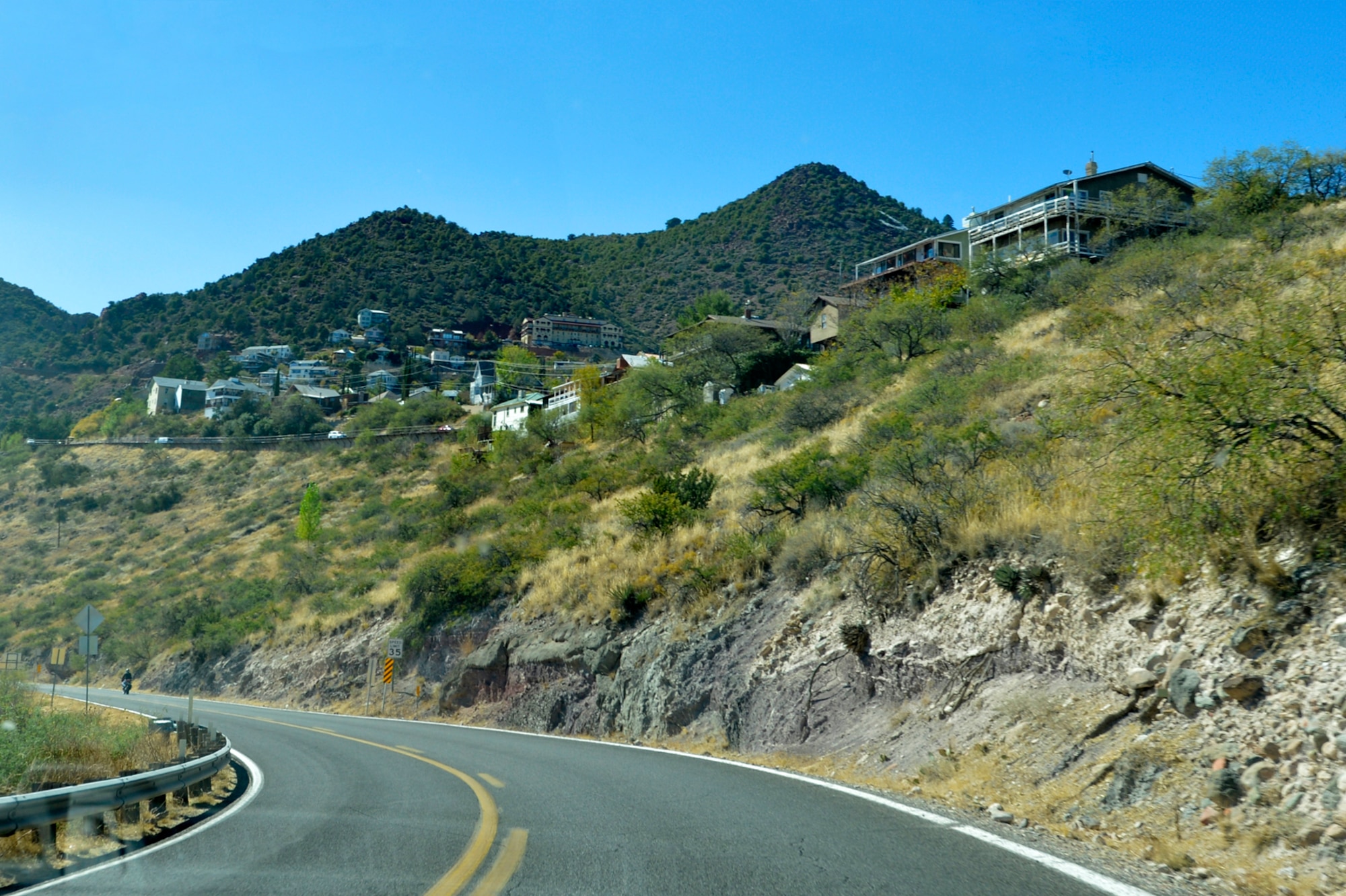 The historic city of Jerome, Arizona sits atop Cleopatra Hill at an elevation of 5,200 feet and was founded in 1876. It once boasted the name "Wickedest town in the West" but it now known as the “Largest Ghost Town in America.(Photo by  Marcy Copeland)