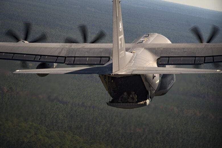 An HC-130J Combat King II flies in a demonstration during the Thunder Over South Georgia Air Show, Oct. 28, 2017, at Moody Air Force Base, Ga. The open house is an opportunity for Moody to thank the local community for all its support, and exhibit air power and it included aerial performances, food, face painting and much more. (U.S. Air Force photo by Staff Sgt. Ryan Callaghan)