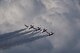 The U.S. Air Force Thunderbirds Flight Demonstration Team soars above Moody Air Force Base during Thunder Over South Georgia, Oct. 28, 2017. The Thunderbirds performed twists, turns and rolls at high speeds demonstrating the prowess and capabilities of the F-16 Fighting Falcon. (U.S. Air Force photo by Senior Airman Daniel Snider