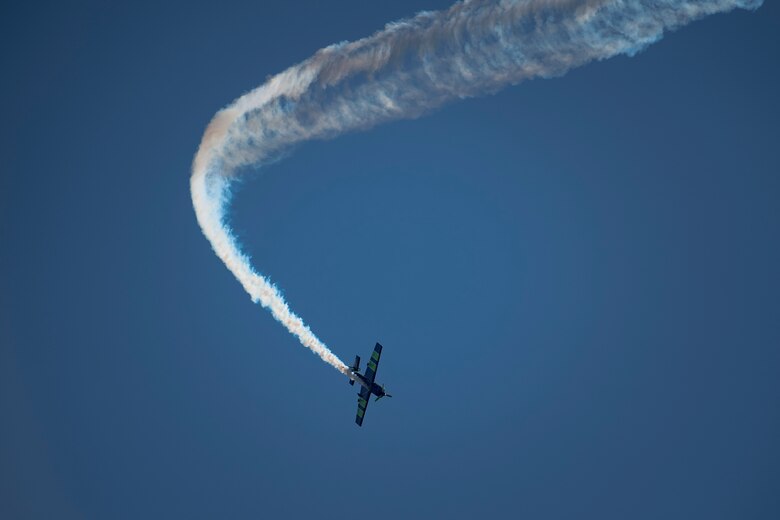 Gary Ward flies an MX-2 during the Thunder Over South Georgia Air Show, Oct. 29, 2017, at Moody Air Force Base, Ga. The open house is an opportunity for Moody to thank the local community for all its support, and exhibit air power and it included aerial performances, food, face painting and much more. (U.S. Air Force photo by Staff Sgt. Ryan Callaghan)