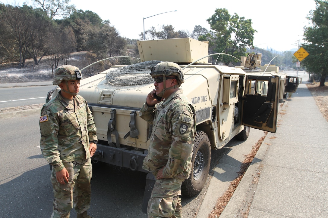 California Guard members on duty at height of October fires