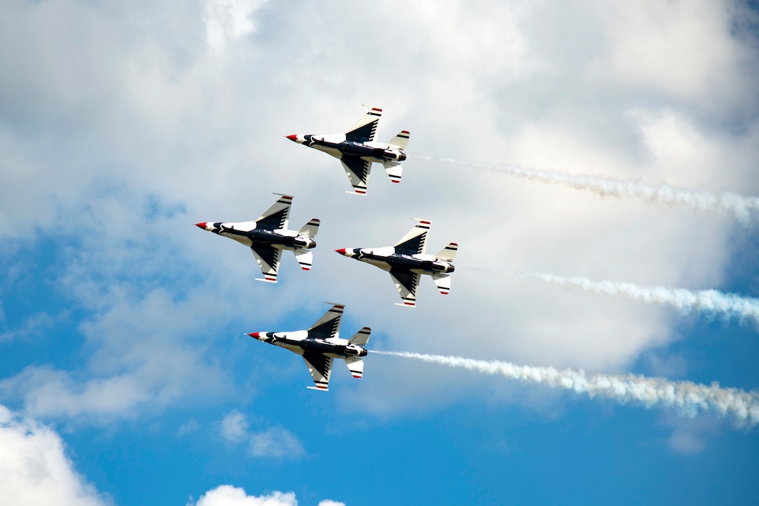 The Thunderbirds fly during Thunder Over South Georgia.